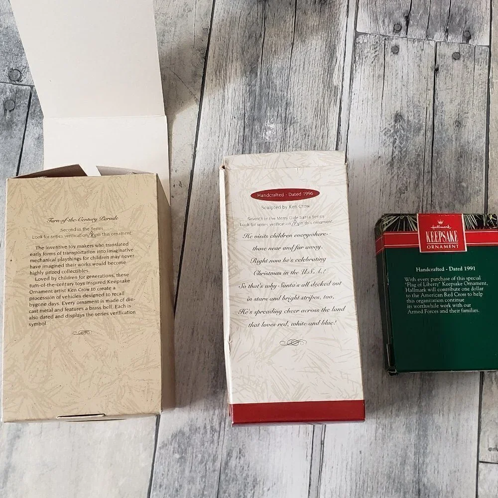 Set of 3 Patriotic Hallmark Keepsake Ornaments